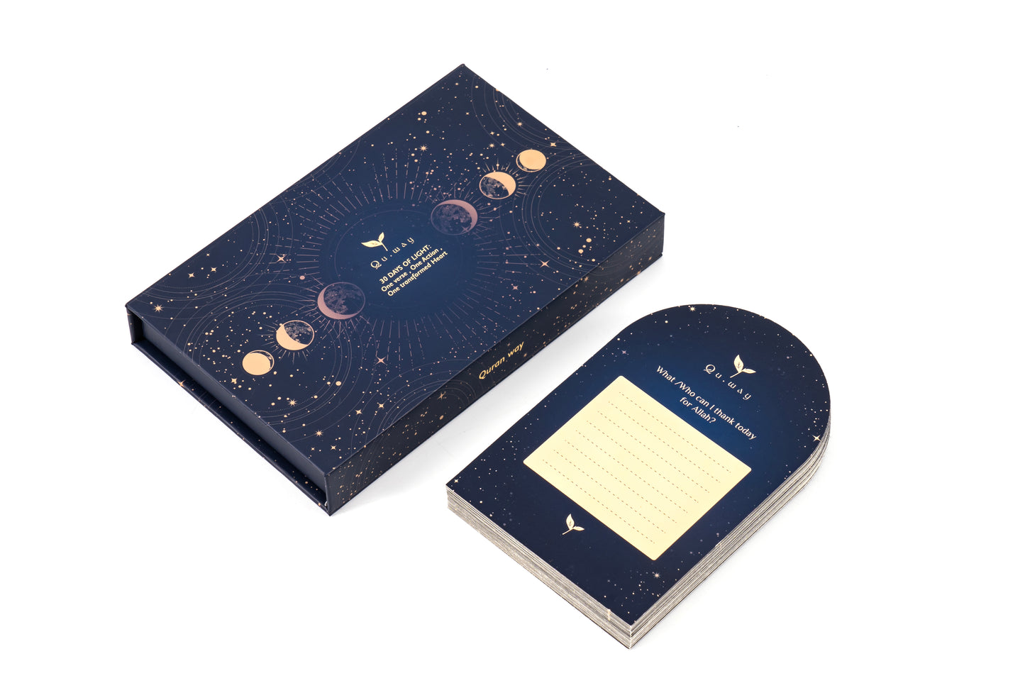Cartes d'affirmation Coraniques en Arabe + traduction en anglais