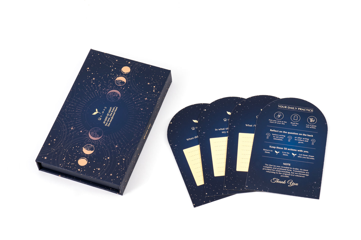 Cartes d'affirmation Coraniques en Arabe + traduction en anglais
